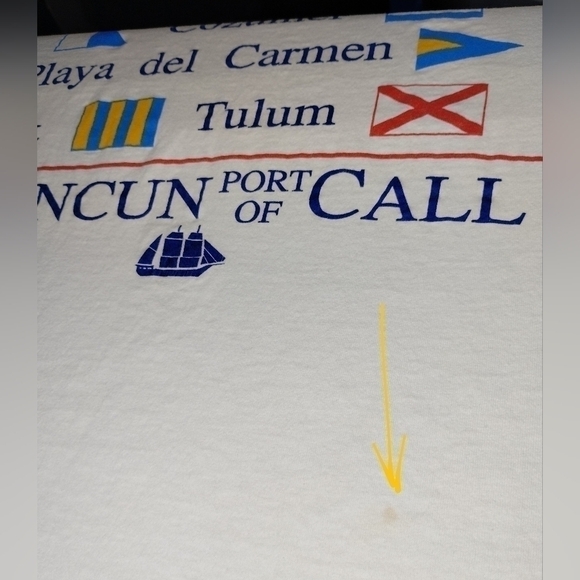 VTG 80s 90s Adult Large T-shirt Cancun Mexico Vacation Tee Jerzees Made In USA - Picture 4 of 7